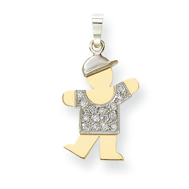 14K Gold Anhänger mit Diamant