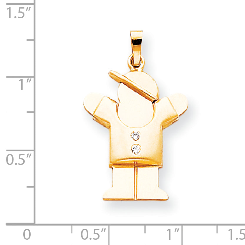 14K AAA-Diamant-Anhänger für Kinder