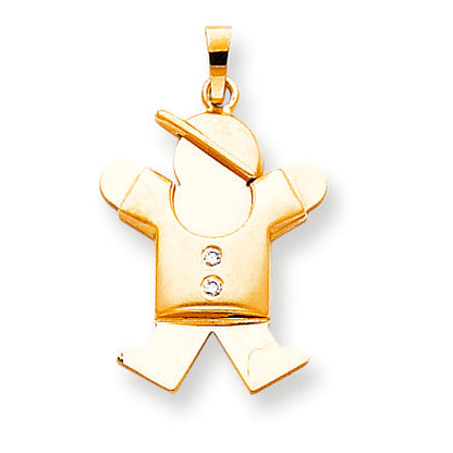 14K Gelbgold Diamant-Anhänger für Kinder