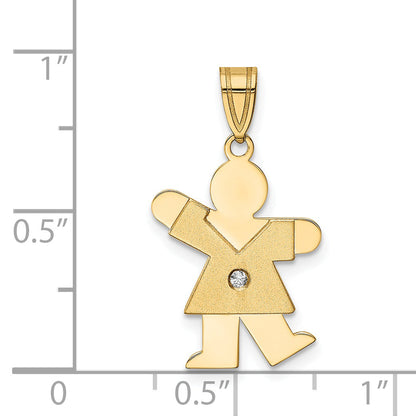 14K Diamant-Anhänger für Kinder