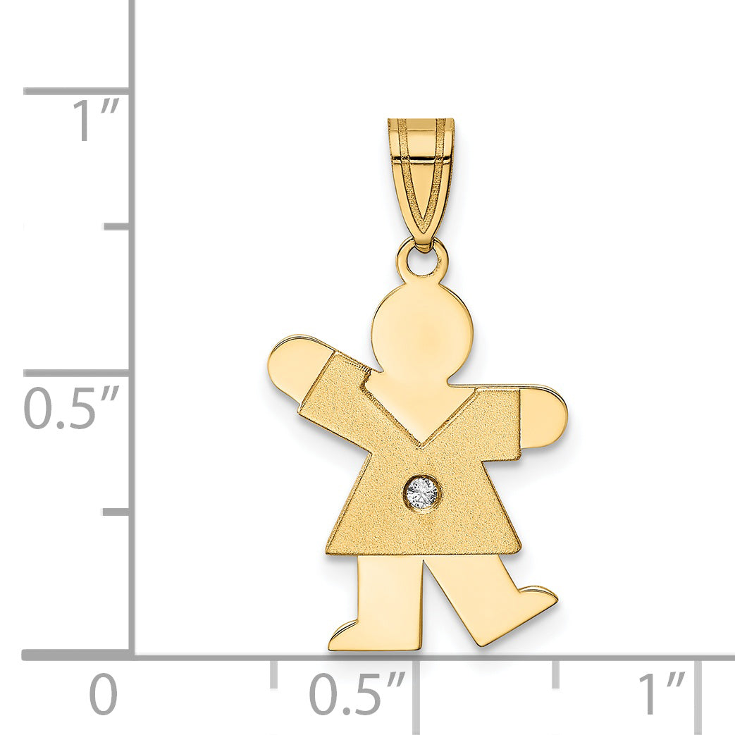 14K AAA Diamant-Anhänger für Kinder