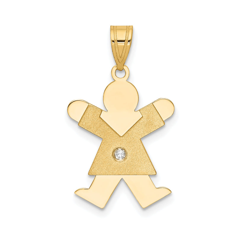 14K Diamant-Anhänger für Kinder