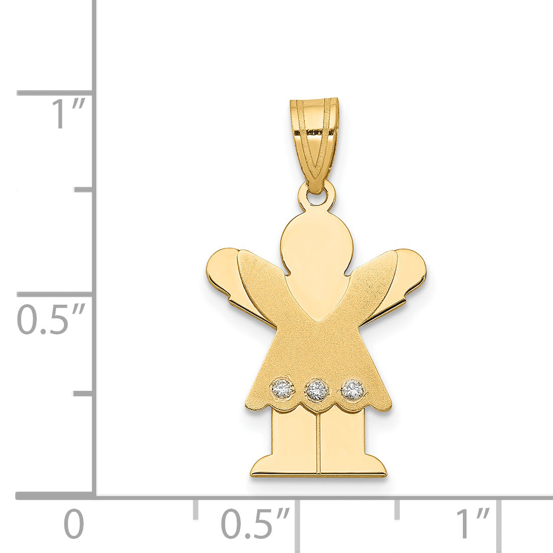 14K Diamant-Kinderanhänger