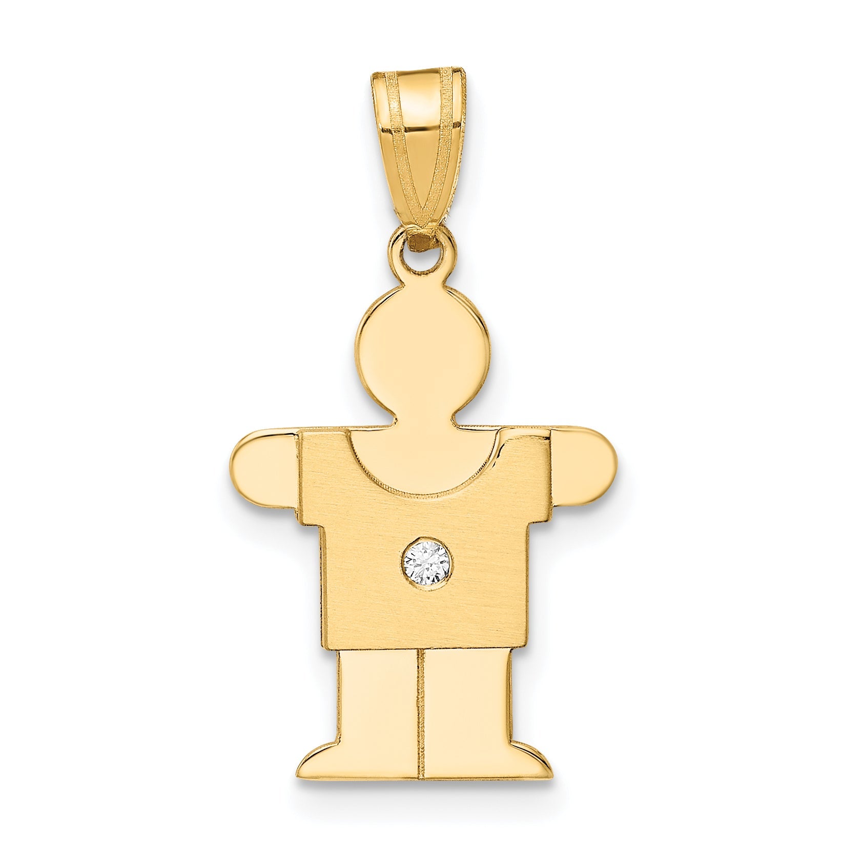 14K Gold Diamant-Anhänger für Kinder