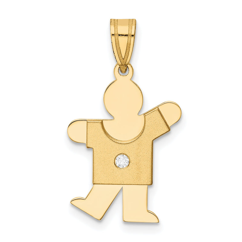 14K Diamant-Anhänger für Kinder