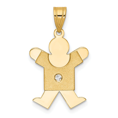 14K Diamant-Kinderanhänger