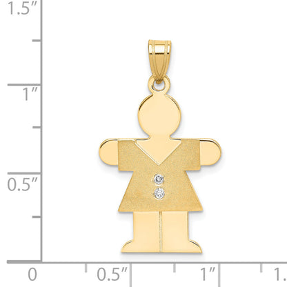 14K Diamant-Anhänger für Kinder