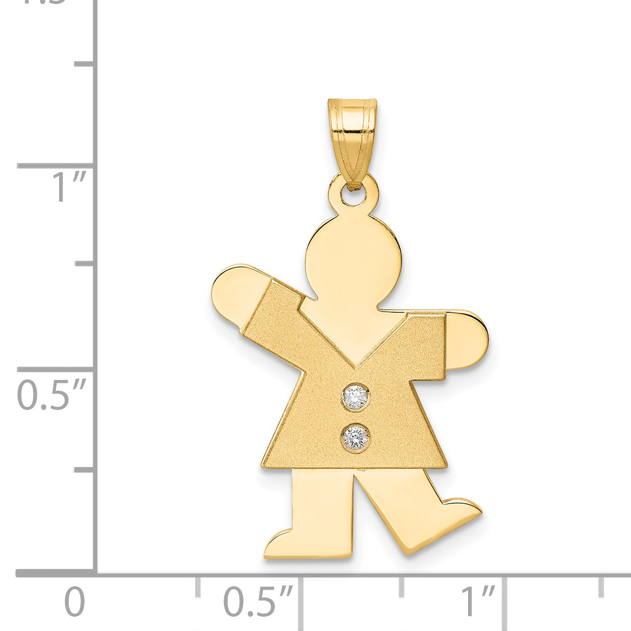 14K Diamant-Anhänger für Kinder