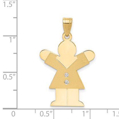 14K Gelbgold Diamant Kinderanhänger