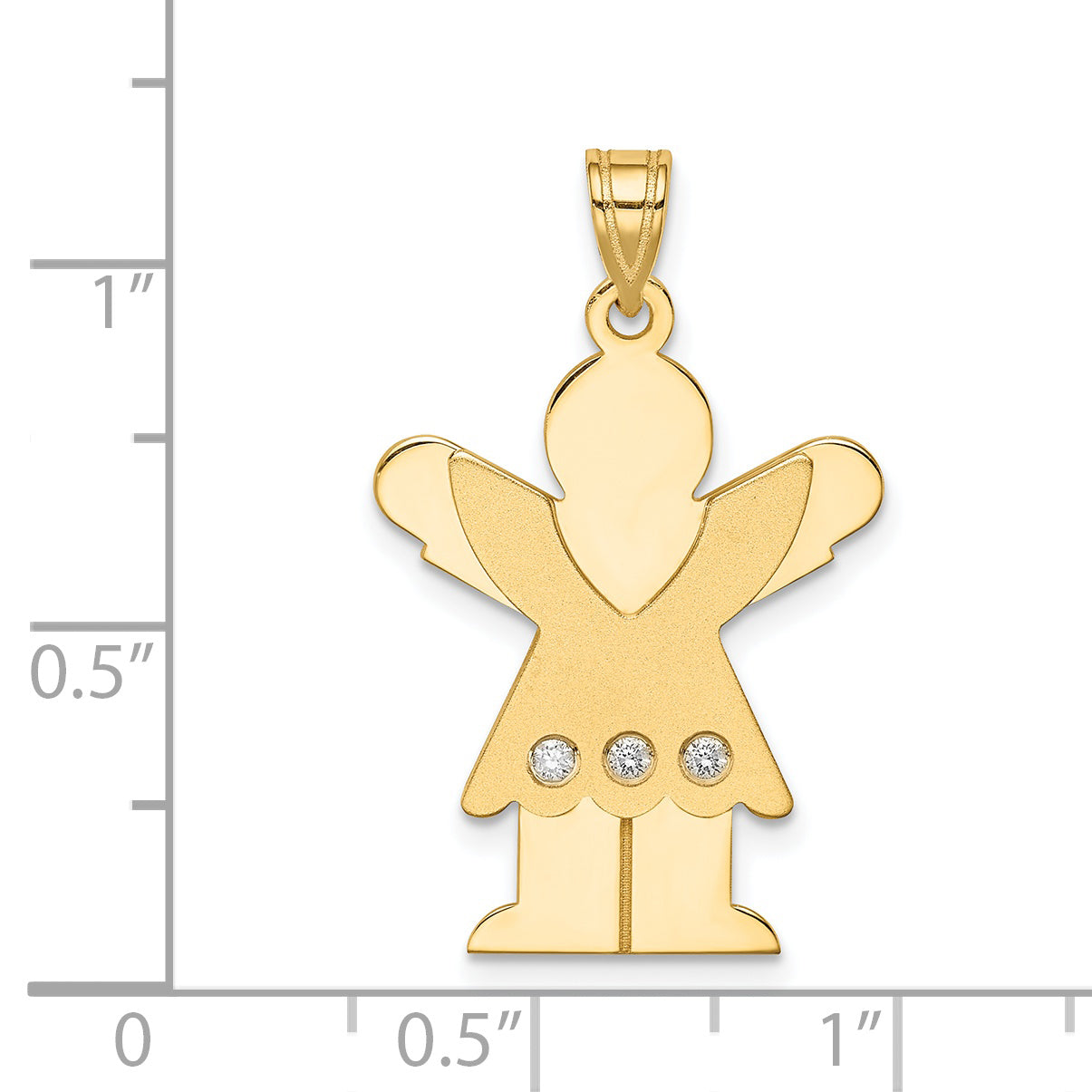 14K AAA Diamant-Anhänger für Kinder