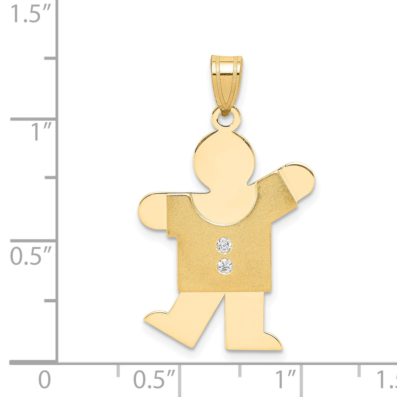 14K Gelbgold Diamant-Anhänger für Kinder