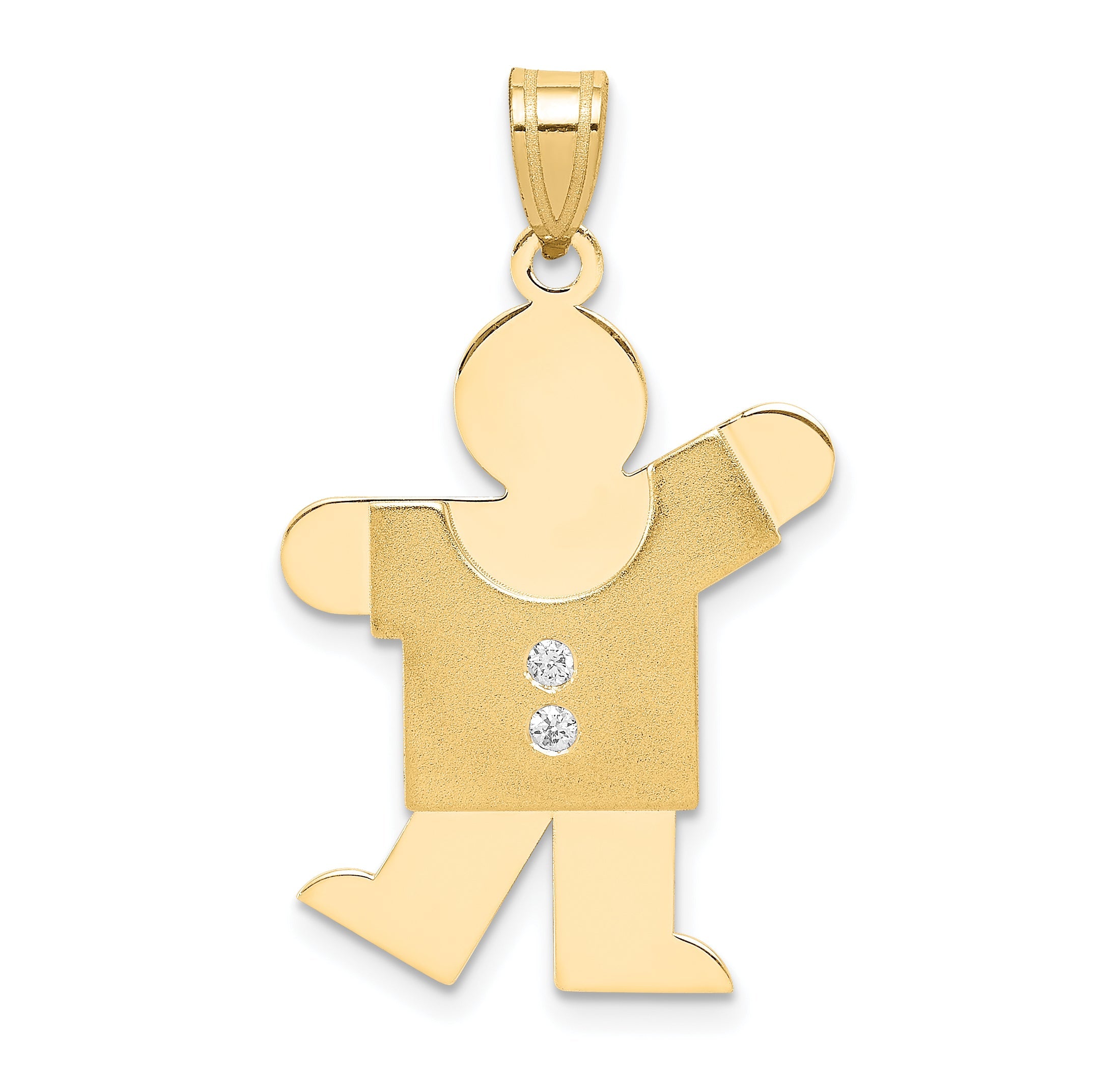 14K Gelbgold Diamant-Anhänger für Kinder