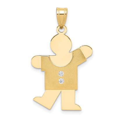 14K Gelbgold Diamant-Anhänger für Kinder