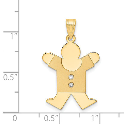 14K Gelbgold Diamant-Anhänger für Kinder