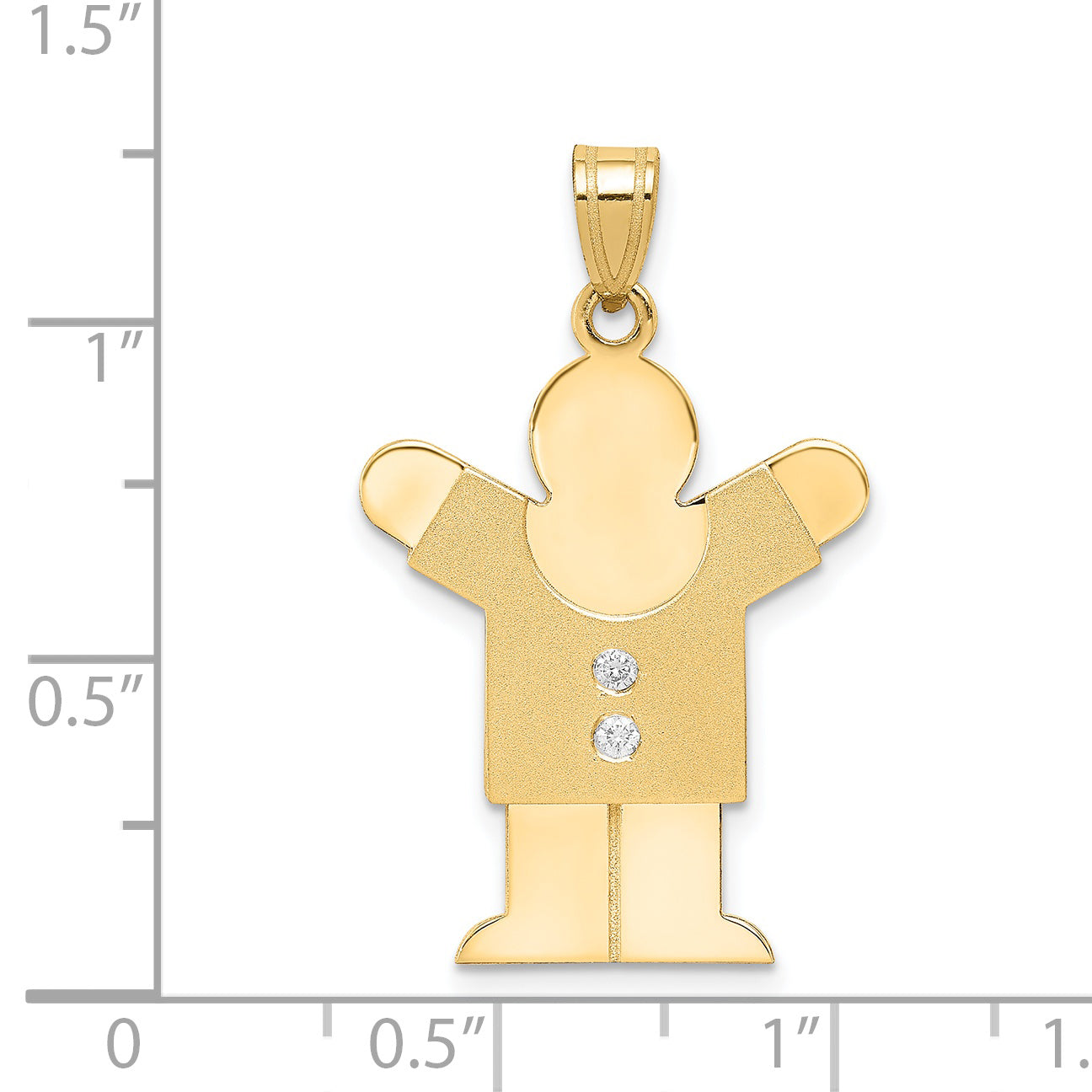 14K Gelbgold Diamant-Anhänger für Kinder