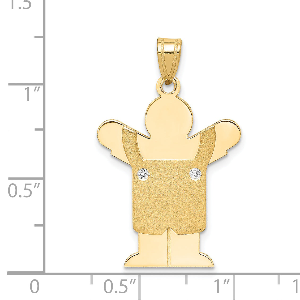 14K Diamant-Anhänger für Kinder