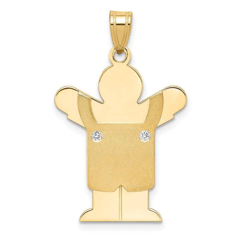 14K Gold Diamant-Anhänger für Kinder, AAA-Qualität