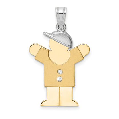 14K Bicolor Diamant-Anhänger für Kinder, VS