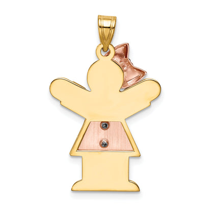 14K Bicolor Diamant-Anhänger für Kinder, VS