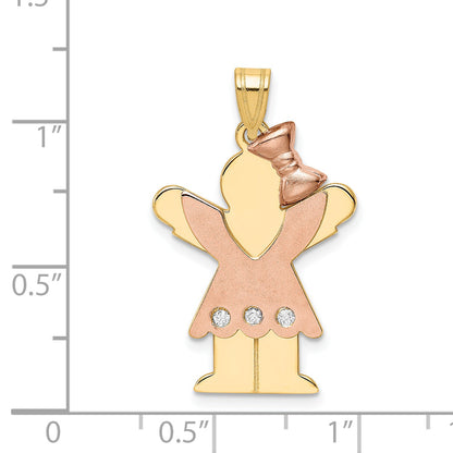 14K Bicolor Diamant-Kinderanhänger VS