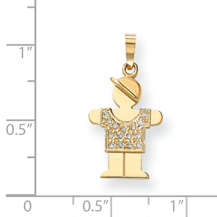 14K Diamant-Anhänger