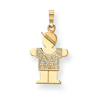 14K Diamant-Anhänger