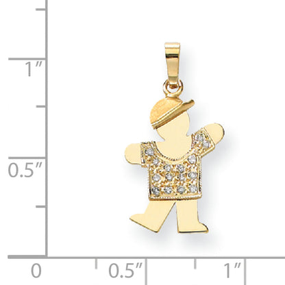 14K Diamant-Anhänger für Kinder