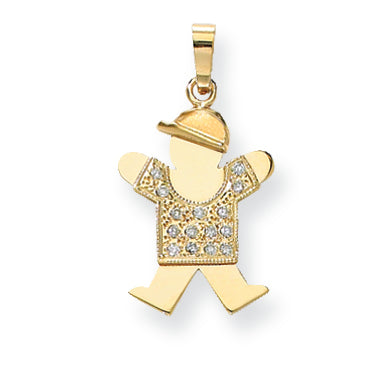 14K Diamant-Kinderanhänger