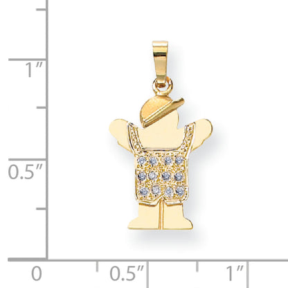 14K Gold Diamant-Anhänger für Kinder