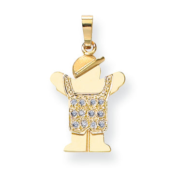 14K Gold Diamant-Anhänger für Kinder
