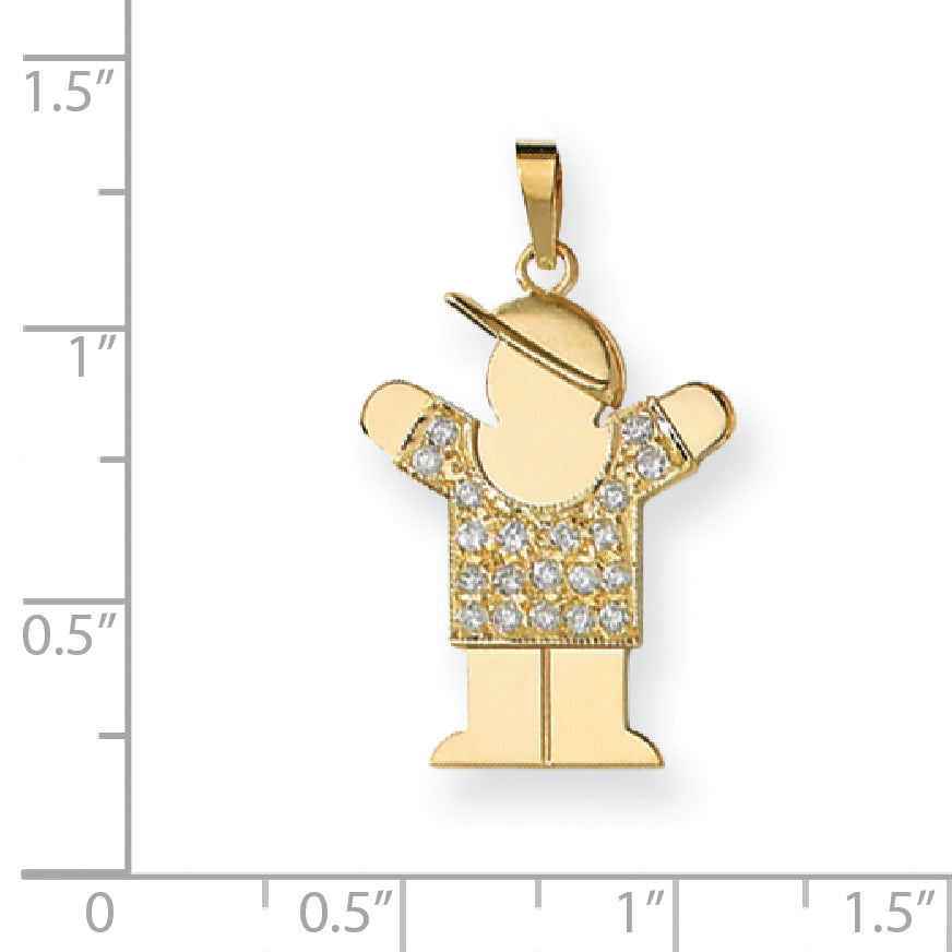 14K Diamant-Anhänger für Kinder