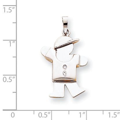 14K Weißgold VS Diamant-Anhänger für Kinder