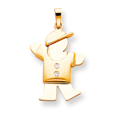 14K Gold Diamant-Anhänger für Kinder