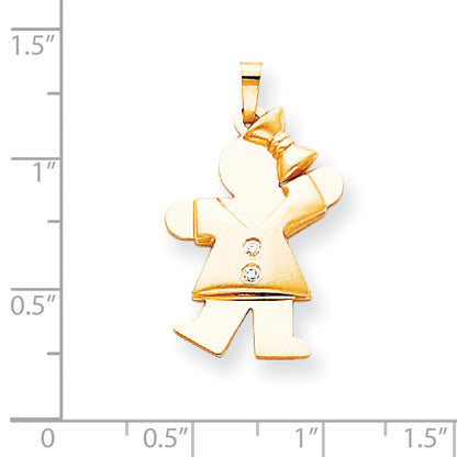 14K Diamant-Anhänger für Kinder