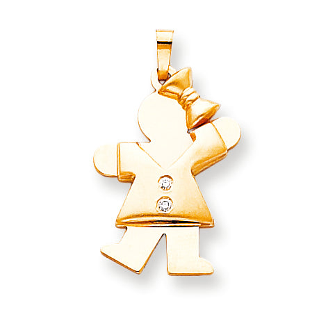 14K Diamant-Anhänger für Kinder