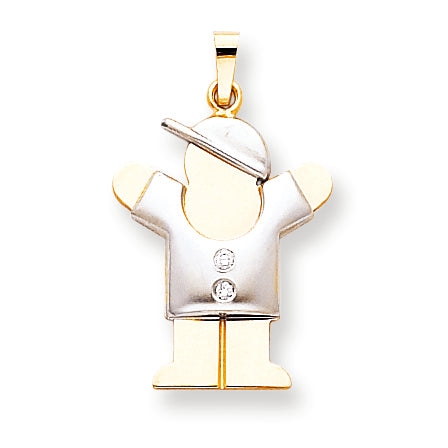 14K Bicolor Anhänger für Kinder mit AA Diamant