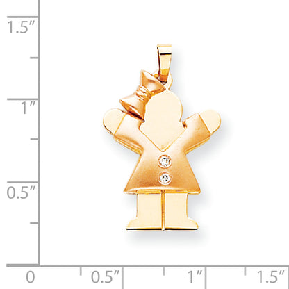 14K Bicolor Diamant-Anhänger für Kinder VS