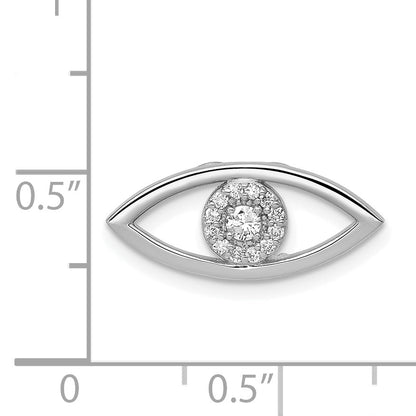 14K Weißgold 0,125 ct. Diamant Nazar-Amulett-Anhänger