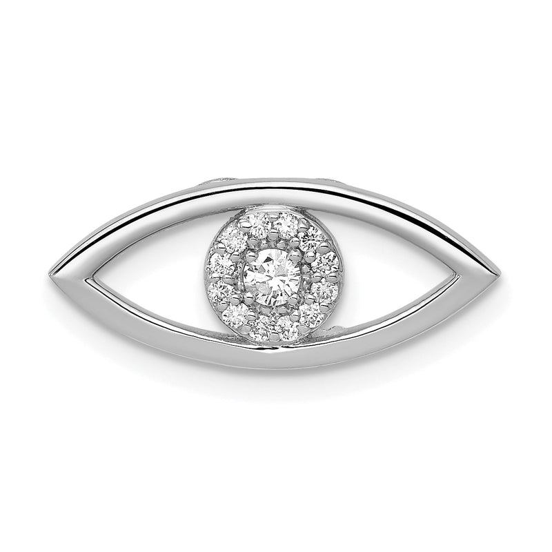 14K Weißgold 0,125 ct. Diamant Nazar-Amulett-Anhänger