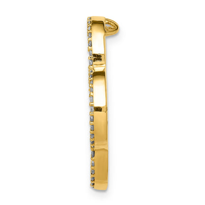 14K Gold Anhänger mit Kleeblattdesign und Diamanten
