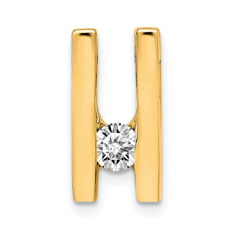 14K Gold Diamant-Slide-Anhänger 4,1 mm