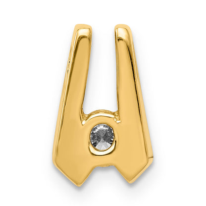 14K Diamant-Slide-Anhänger, 4 mm, VS