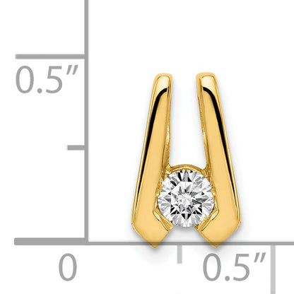 14K Diamant-Slide-Anhänger, 4 mm, VS