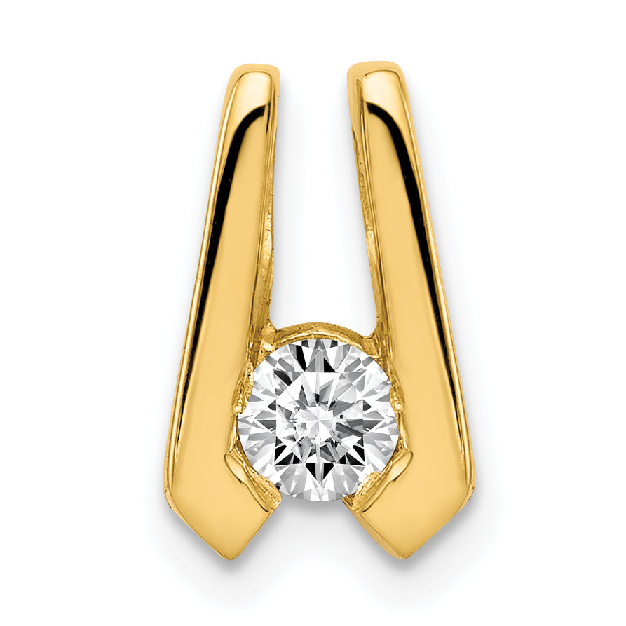 14K Diamant-Slide-Anhänger, 4 mm, VS