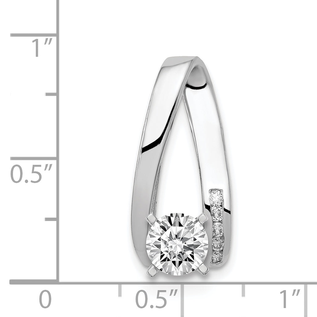 14K Weißgold Diamant-Ohrstecker