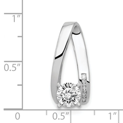 14K Weißgold Diamant-Ohrstecker