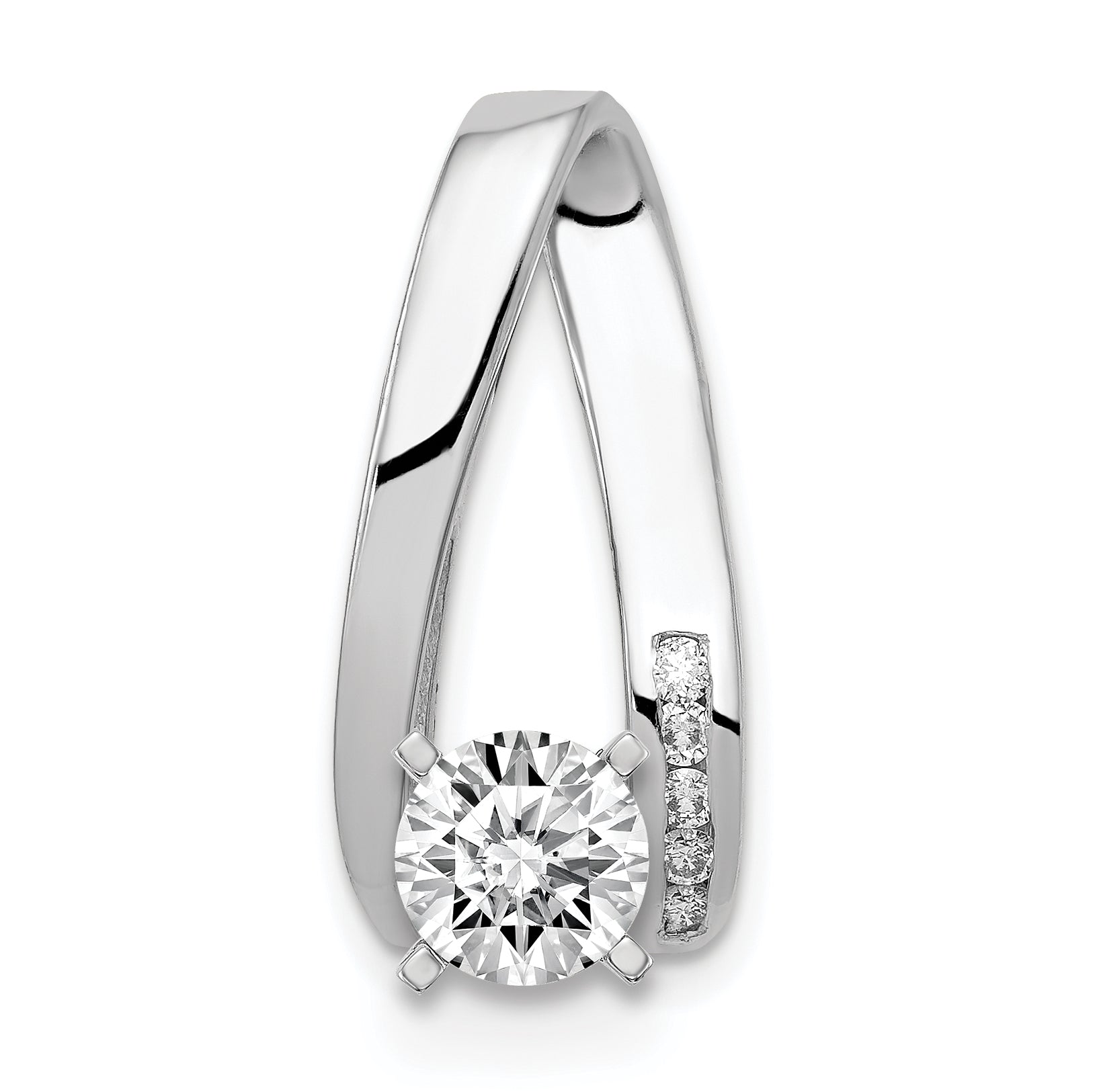 14K Weißgold Diamant-Ohrstecker