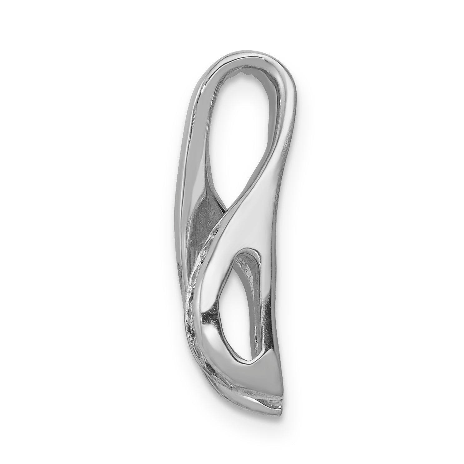 14K Weißgold Steckverschluss mit Diamant