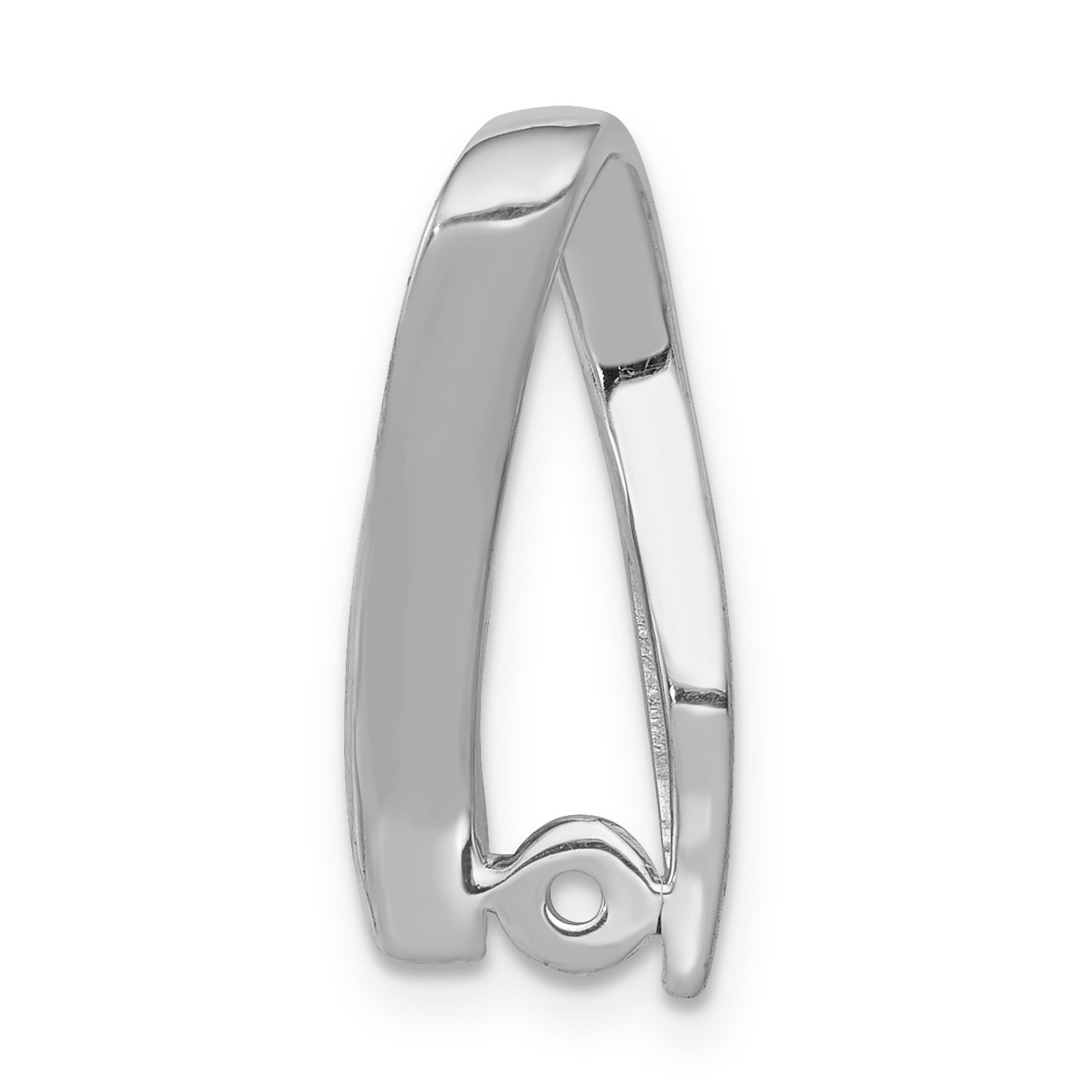 14K Weißgold Steckverschluss mit Diamant