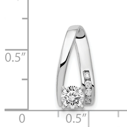 14K Weißgold Steckverschluss mit Diamant